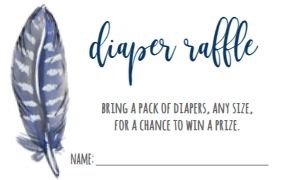 Baby Shower Printables Blue Feather Diaper Raffle: Baby Shower Feather Blue Oh Boy Invitation  528238566
