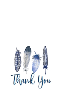 Thank You Blue Feather Master: Baby Shower Feather Blue Oh Boy Invitation  528238566