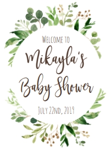 BSS Greenery Wreath Welcome Baby: BSS Greenery Wreath Welcome Baby