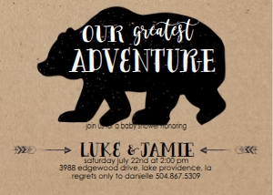 Baby Shower Kraft Adventure Bear: Baby Shower Kraft Adventure Bear Kit 595261295