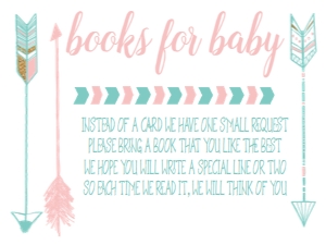 Baby Shower Pink Adventure Book Card NIS: Baby Shower Pink Gold Adventure Invitation 2 No SPD 535660004