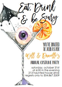 Halloween Eat Drink & Be Scary Invite: Halloween Eat Drink & Be Scary Invite