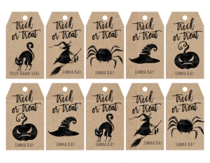 Halloween Kraft Favor Tags: Halloween Kraft Favor Tags