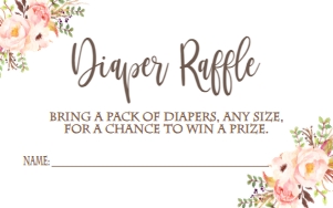 Baby Shower Pumpkin Diaper Raffle: BS Pumpkin Baby Greenery