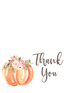 Thank You Pumpkin Pink Floral: BS Pumpkin Baby Greenery