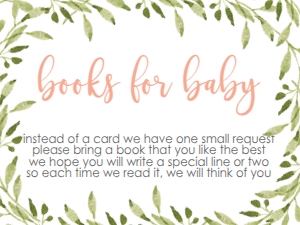 Pink Pumpkin Greenery Book Request: Baby Shower Peach Pumpkin Greenery