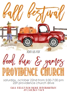 Fall Festival Red Truck: Fall Festival Red Truck