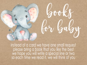 Baby Shower Printables Kraft Pink Elephant Book Request Master: Baby Shower Elephant kraft Oh Baby Pink 176785999