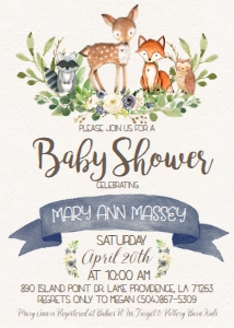 Baby Shower Woodland Blue: Baby Shower Woodland Kit Blue 562093449