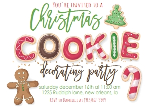 Christmas Cookie Party Invitation: Christmas Cookie Party Invitation