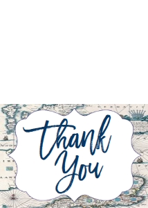 Baby Shower Adventure Map Grey Thank You: Baby Shower Adventure Map Grey Invite 502649164