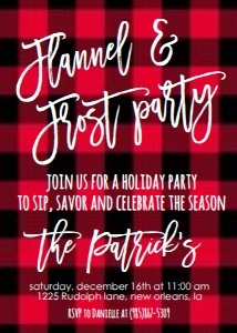 Christmas Party Frost and Flannel Invitation: Christmas Party Frost and Flannel Invitation
