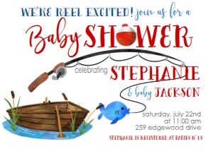 Baby Shower Fishing Invitation design preview