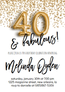 Birthday Foil Balloon Gold 40 AF: Birthday Foil Balloon Gold 40 AF