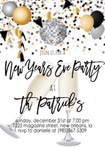 NYE Balloon Party Invitation: NYE Balloon Party Invitation