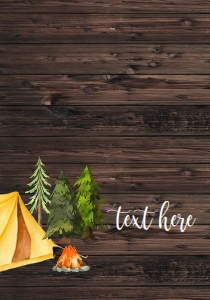 Food Tent Adventure Camping Single: Baby Shower Adventure Camping Yellow Tent Invitation 638528417