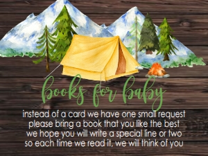 BS Rustic Adventure Mountain Yellow Tent Books Card: BS Rustic Adventure Mountain Yellow Tent Book Card