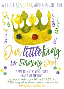 Mardi Gras Birthday Crown 1st design preview