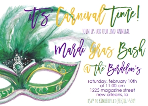 Mardi Gras Carnival time Green mask: Mardi Gras Carnival time Green mask