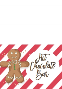 Winter Christmas Gingerbread Cookie Food Tent: Christmas Bake Sale Invitation