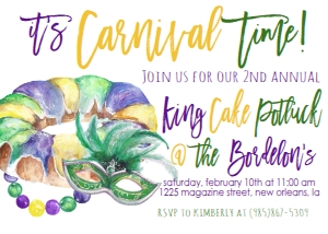 Mardi Gras King Cake Potluck: Mardi Gras King Cake Potluck