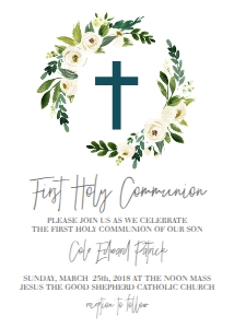 Communion White Floral Wreath: Communion White Floral Wreath