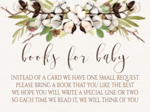 Baby Shower Cotton Antlers Book Request: Baby Shower Sip and See Cotton Antlers