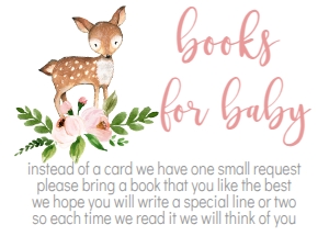 Baby Shower Pink Floral Woodland Deer Book: Baby Shower Pink Floral Woodland Deer Invitation