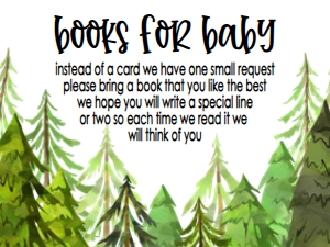 Baby Shower Adventure Forest Book Request: Baby Shower Adventure Forest