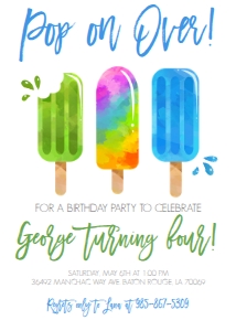 Birthday Popsicle Blue: Birthday Popsicle Blue