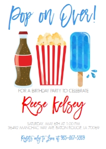 Birthday Pop On Over design preview