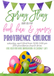 Easter Spring Fling Flyer: Easter Spring Fling Flyer