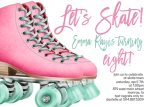 Birthday Skate Pink Aqua Eight: Birthday Skate Pink Aqua Eight