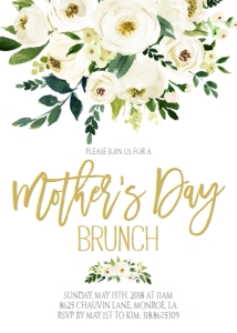 Mother's Day Brunch White Floral: Mother's Day Brunch White