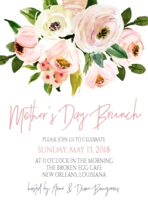 Mother's Day Brunch Bouquet Blush Pink design preview