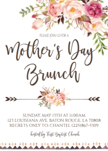 Mother's Day Brunch Pink Boho: Mother's Day Brunch Pink Boho