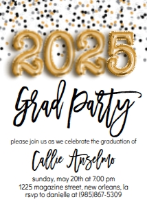 Graduation Party Foil Balloon 2019 Grad Party Confetti design preview