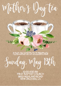 Mother's Day Tea Pink Floral: Mother's Day Tea Pink Floral