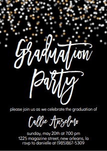 Graduation Party Black Confetti 2: Graduation Party Black Confetti 2