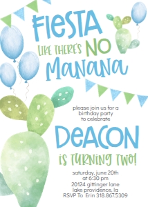 Birthday Fiesta blue: Birthday Fiesta blue