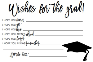 Graduation Wishes Card 4x6 Only design preview