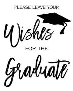 Graduation Wishes Sign: Graduation Wishes Card 4x6