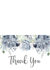 Thank You Blue Succulent Master: Baby Shower Blue Succulent Invitation 613328897