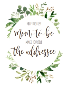 Greenery Addressee Sign: BSS Greenery Wreath Welcome Baby
