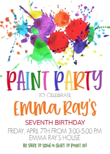 Birthday Paint Party: Birthday Paint Party