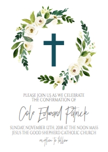 Confirmation Wreath White Floral: Confirmation Wreath White Floral