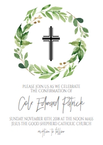 Confirmation Wreath Greenery design preview