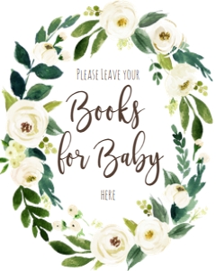 BSS White Floral Wreath Books For Baby: BSS White Floral Welcome 18x24