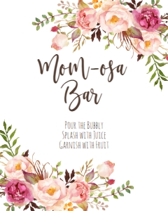 BSS Boho Pink Floral Mom-osa: BSS Boho Pink Floral Baby Shower