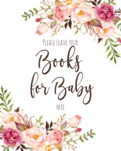 BSS Boho Floral Book: BSS Boho Pink Floral Baby Shower